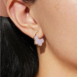 Ana Luisa Gigi Enamel Flower Hoops - Violet